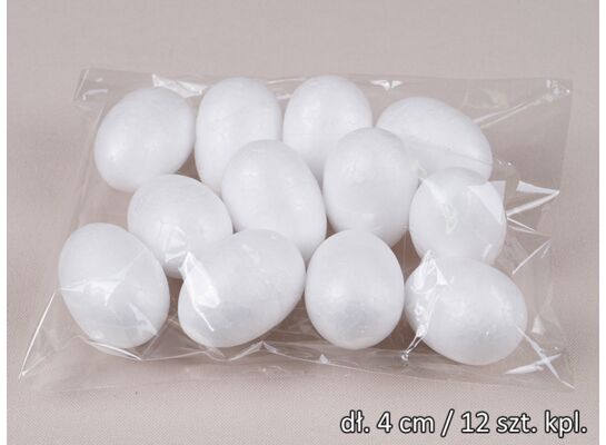 Jajko styropian DIY 4 cm 12 sztuk