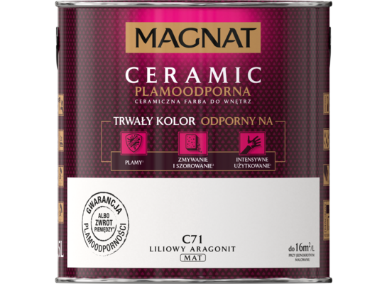 Farba ceramiczna liliowy aragonit C71 2,5 l Magnat