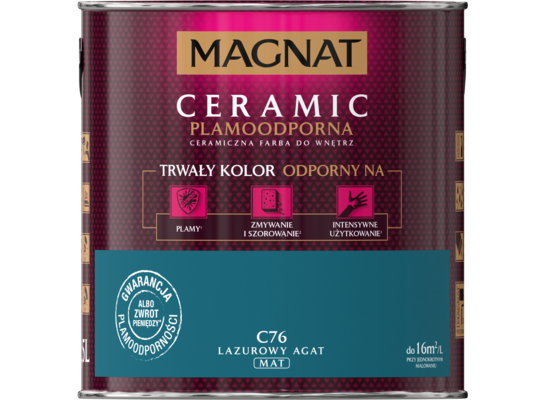 Farba ceramiczna lazurowy agat C76 2,5 l Magnat
