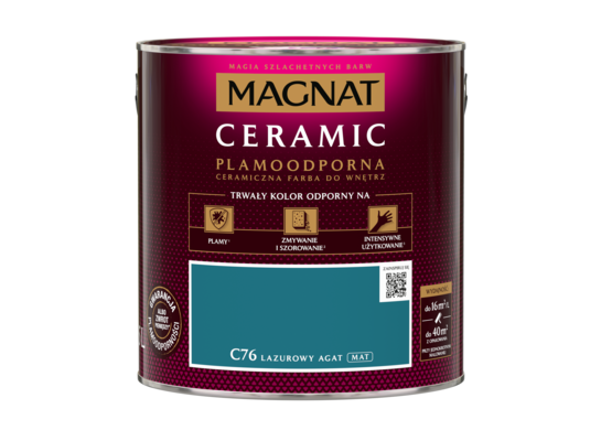 Farba ceramiczna lazurowy agat C76 2,5 l Magnat