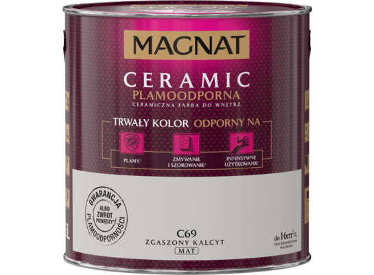 Farba ceramiczna zgaszony kalcyt C69 2,5 l Magnat