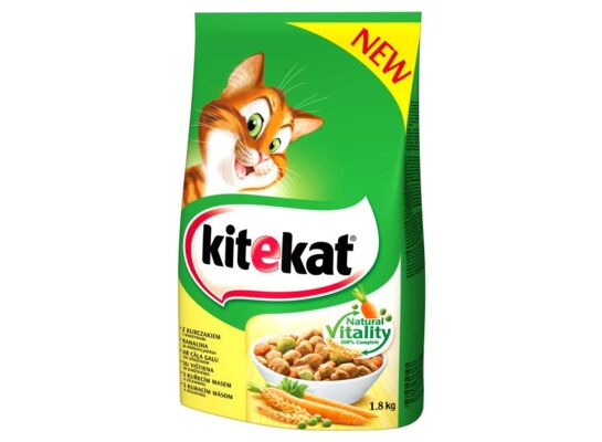 Pokarm dla kotów suchy 1,8 kg kurczak/warzywa Kitekat