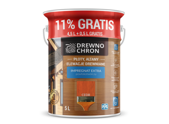 Impregnat EXTRA powłokotwórczy cedr 4,5L+11% gratis