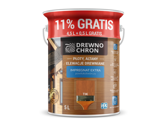 Impregnat EXTRA powłokotwórczy tik 4,5L+11% gratis