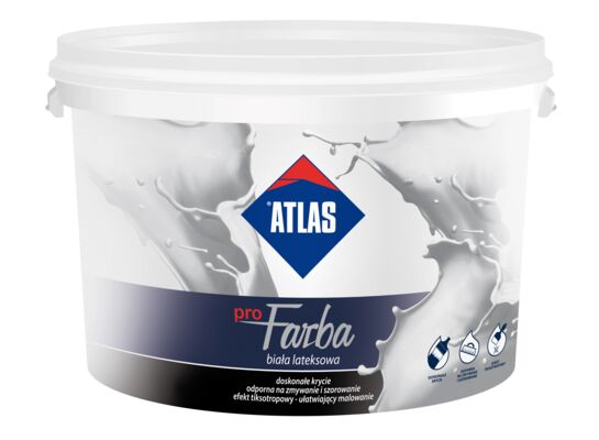 Farba wewnętrzna lateksowa ProFarba biała 10 l Atlas