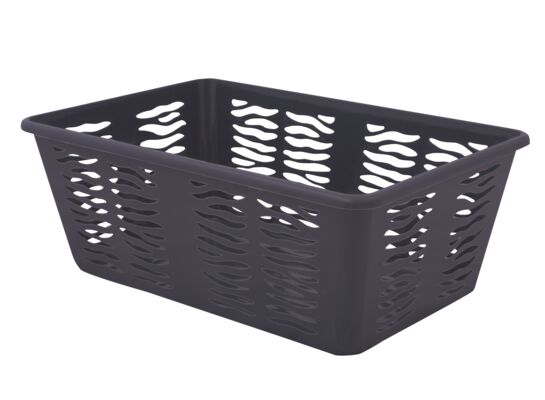 Koszyk zebra 36,4 x 25,4 x 14,5 cm szary