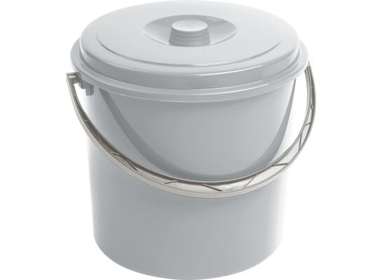 Wiadro z pokrywką 10 L CU-03206 szare
