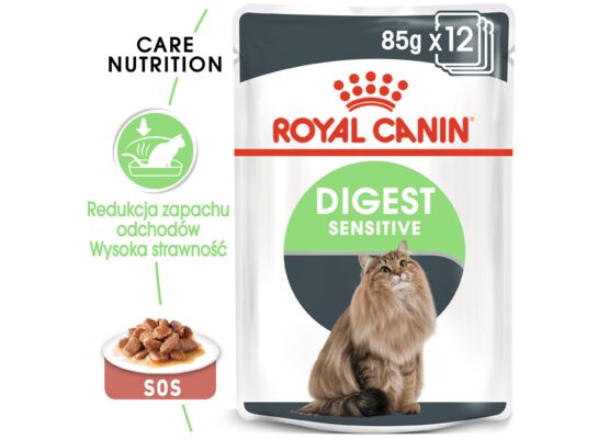 Karma mokra w sosie dla kotów dorosłych wrażliwy przewód pokarmowy 85 g Digest Sensitive ROYAL CANIN