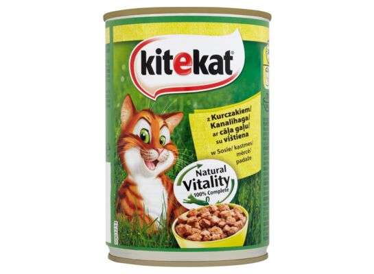 Karma dla kotów z kurczakiem w sosie pełnoporcjowa 400 g Kitekat