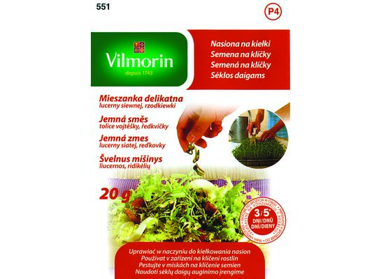 Mieszanka delikatna na kiełki 20 g Vilmorin Garden