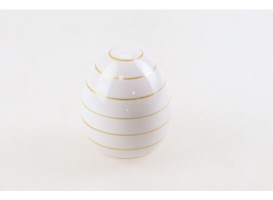 Figurka ceramiczna jajko w paski 6 x 6 x 8 cm