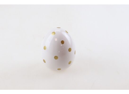 Figurka ceramiczna jajko w kropki 6 x 6 x 8 cm