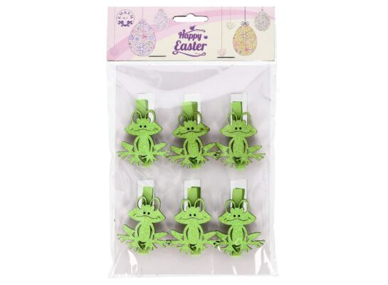 Zestaw klipsów Żaba 6 sztuk