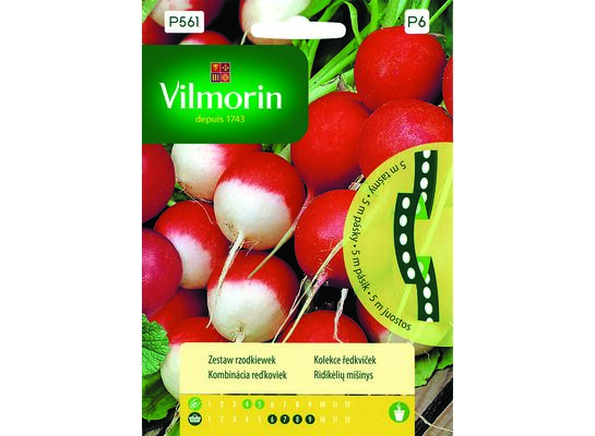 Warzywa na taśmie, zestaw: rzodkiewek 3 odmiany, 5 m Vilmorin Garden