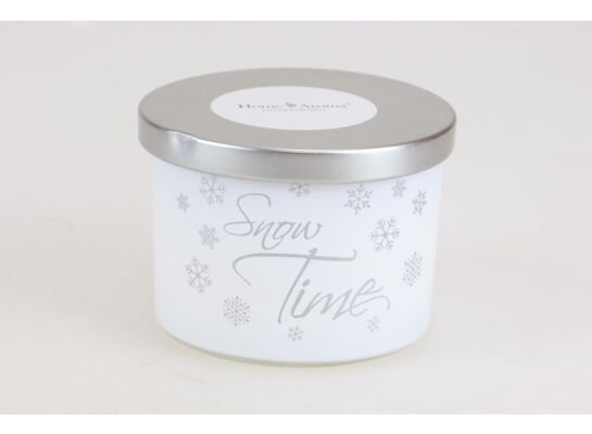Świeca zapachowa 7,5 x 10,5 cm snow tme srebrna