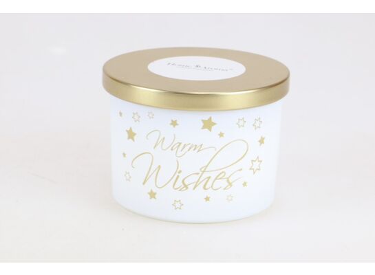 Świeca zapachowa 7,5 x 10,5 cm warm wishes złota