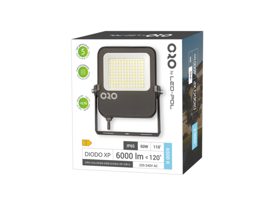 Halogen 6000 lm LED ORO 50 W diodo XP zimna biel CW II