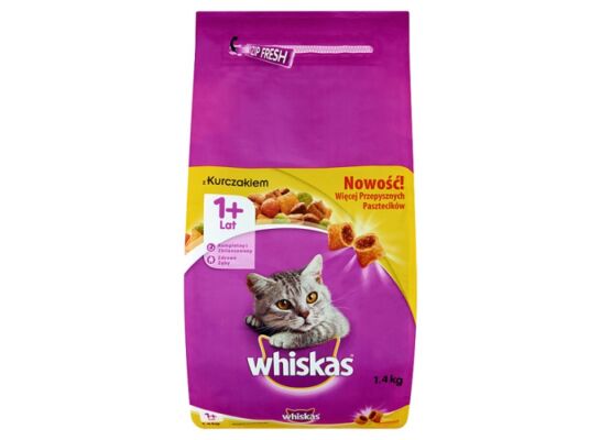Karma pełnoporcjowa sucha dla kota kurczak 1400 g Whiskas