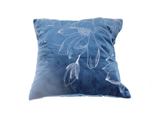 Poduszka welurowa granatowa 43 x 43 cm 2 wzory