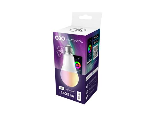 Żarówka LED ORO-E27-A65-WIFI-DRIVE-15W-RGBW