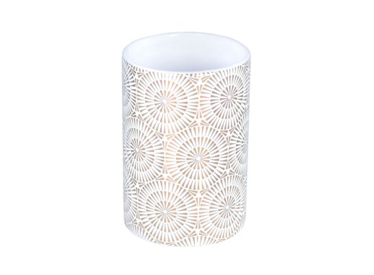 Kubek kosmetyczny MADISON biało-złoty