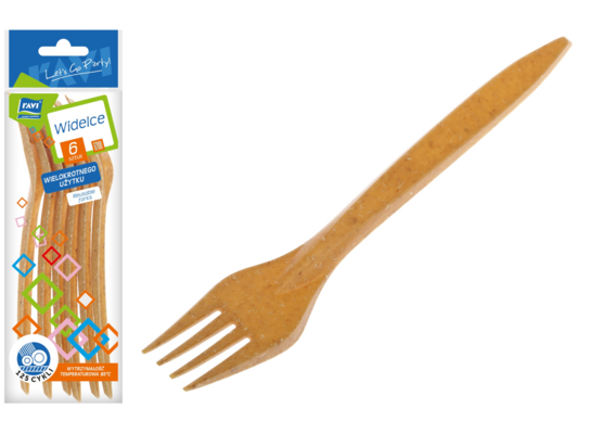 Widelec wielokrotnego użytku 6 sztuk