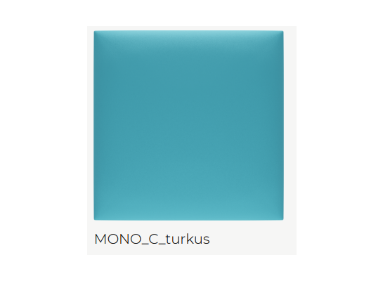Panel tapicerowany Mollis Print Mono C turkus