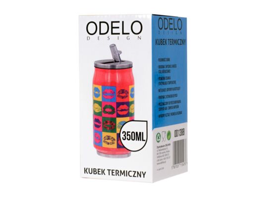 Kubek termiczny Puszka 350 ml czerwony "Usta"