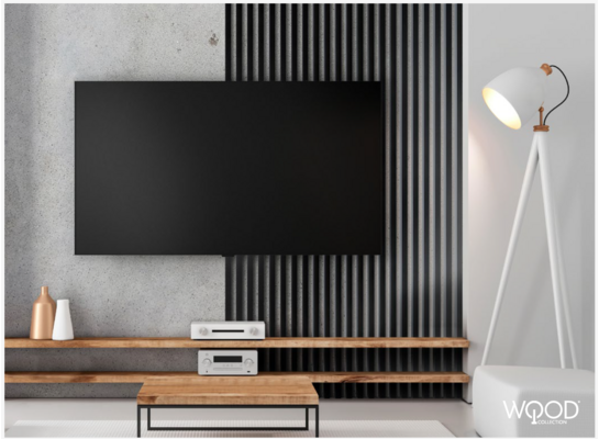 Panel ścienny Stegu 1 lamel czarny