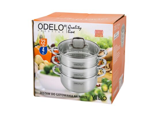 Garnek do gotowania na parze 22 cm 3,5 l 4 elementy VELIO