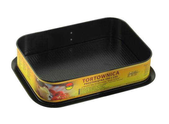 Tortownica prostokątna 34 x 24 cm czarna SNB