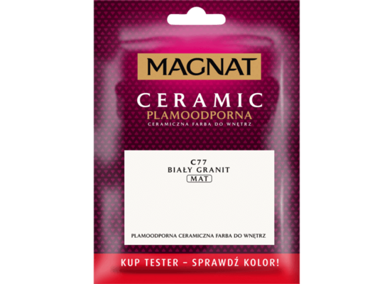 Farba ceramiczna MAGNAT Ceramic TESTER biały granit C77 30 ml