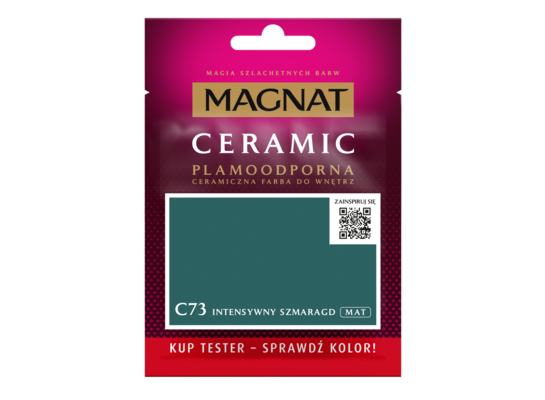 Farba ceramiczna MAGNAT Ceramic TESTER intensywny szmaragd C73 30 ml