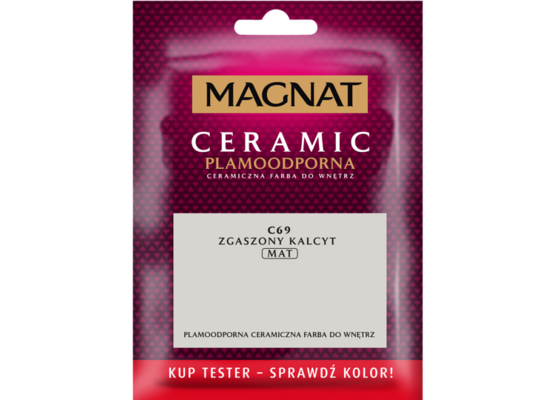 Farba ceramiczna MAGNAT Ceramic TESTER zgaszony kalcyt C69 30 ml