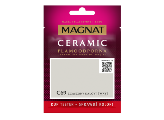 Farba ceramiczna MAGNAT Ceramic TESTER zgaszony kalcyt C69 30 ml