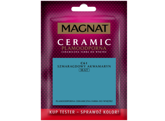 Farba ceramiczna MAGNAT Ceramic TESTER szmaragdowy akwamaryn C61 30 ml