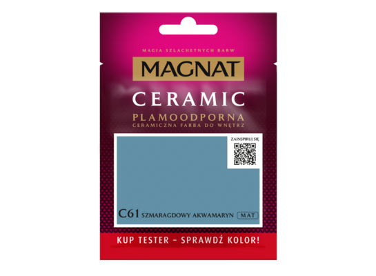 Farba ceramiczna MAGNAT Ceramic TESTER szmaragdowy akwamaryn C61 30 ml