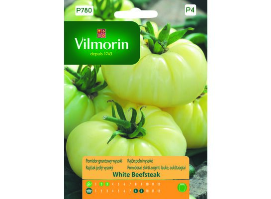 Pomidor gruntowy i pod osłony wysoki biały White Beefsteak 0,2 g Vilmorin Garden