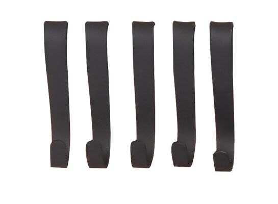 Haczyki kuchenne czarne 5 szt.