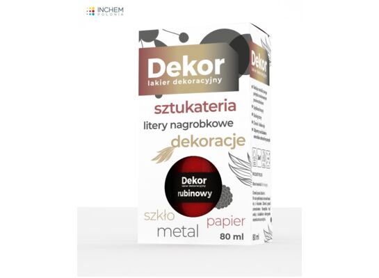 Lakier dekoracyjny Dekor 80 ml rubinowy
