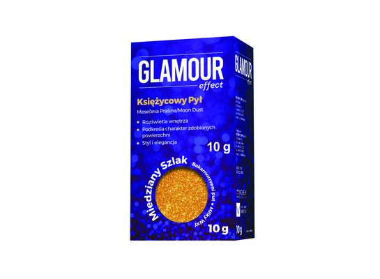 Brokat Glamour Effect Księżycowy Pył miedziany szlak 10 g