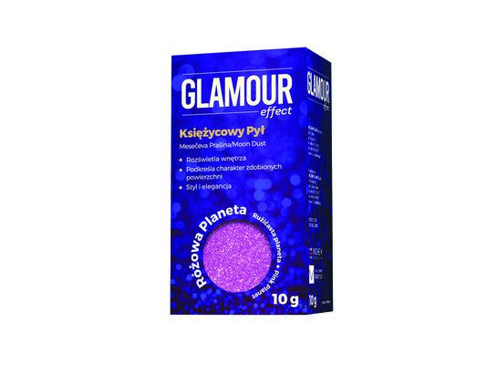 Brokat Glamour Effect Księżycowy Pył różowa planeta 10 g