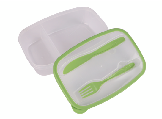 Lunchbox ze sztućcami zielony Fresh