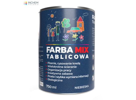 Farba MIX tablicowa niebieska 750 ml