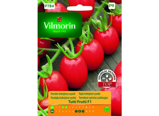 Pomidor gruntowy i pod osłony wysoki koktajlowy Tutti Frutti F1 7 Vilmorin Garden