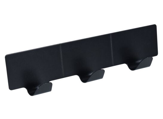 Listwa samoprzylepna TRENDY 3-haki 1 szt. czarny