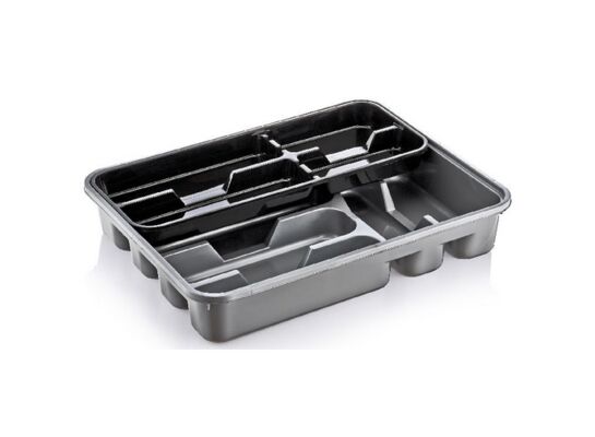 Wkład do szuflad dwupoziomowy srebrny