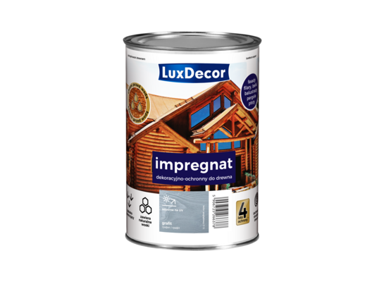 Impregnat dekoracyjno-ochronny do drewna Luxdecor 1 l grafit