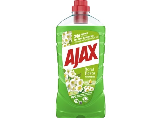 AJAX FLORAL FIESTA Płyn uniwersalny zielony KONWALIA, 1 L