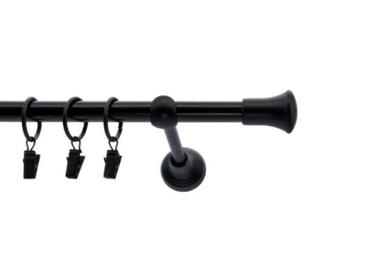 Karnisz kuty 16 mm czarny TRIO 160 cm atena